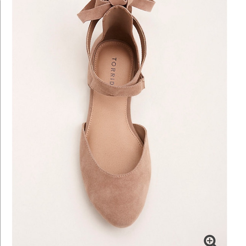 Torrid D’Orsay Suede Ankle Wrap Flats
